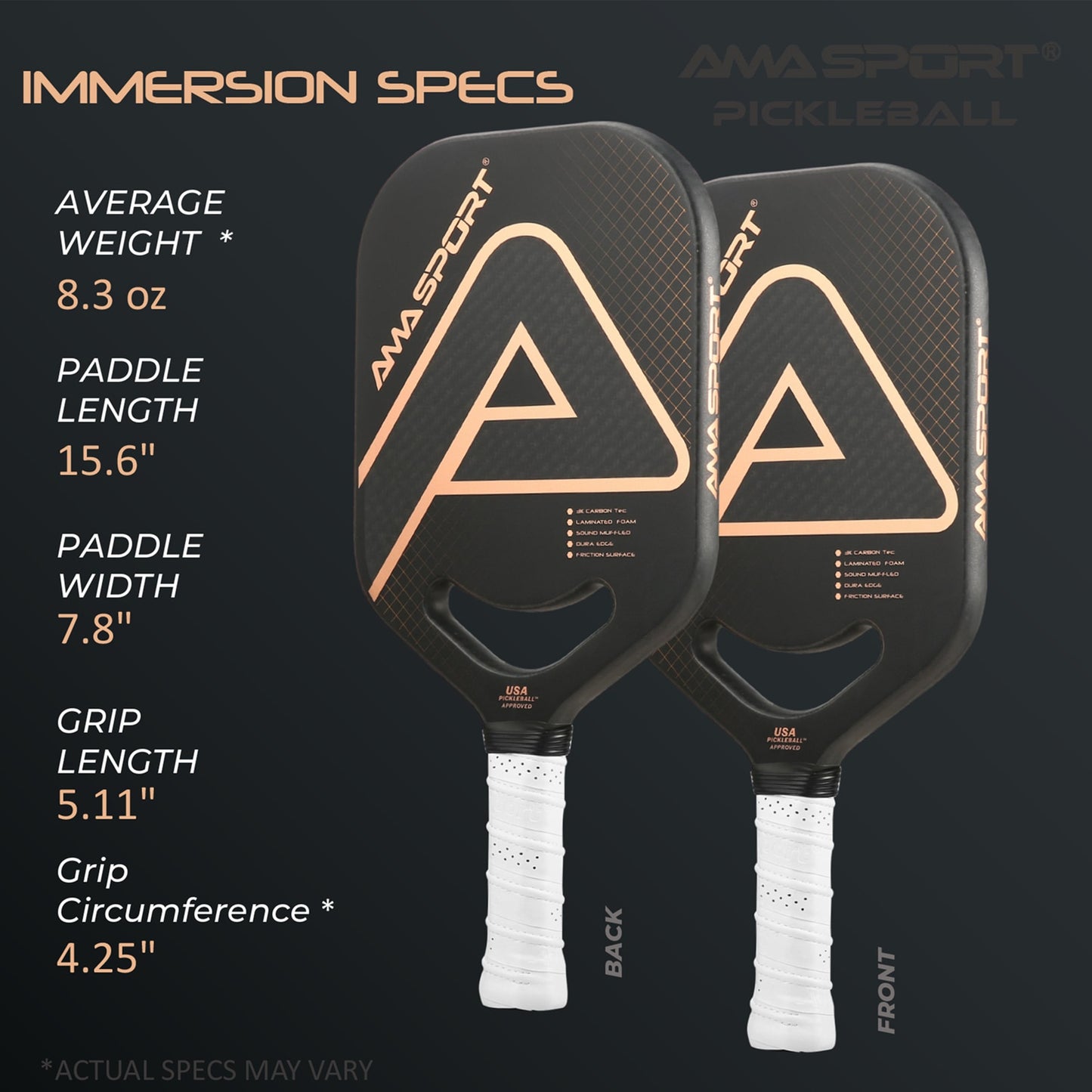 AMASPORT | Immersion 3K Pickleball Paddle
