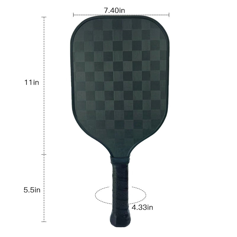Juciao CJ 18k | Single Carbon Fiber Pickleball Paddle (Checkered)