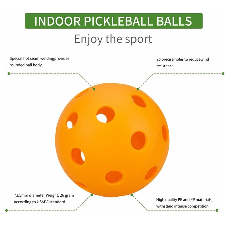 Indoor Pickleballs | 6 or 12 Pack