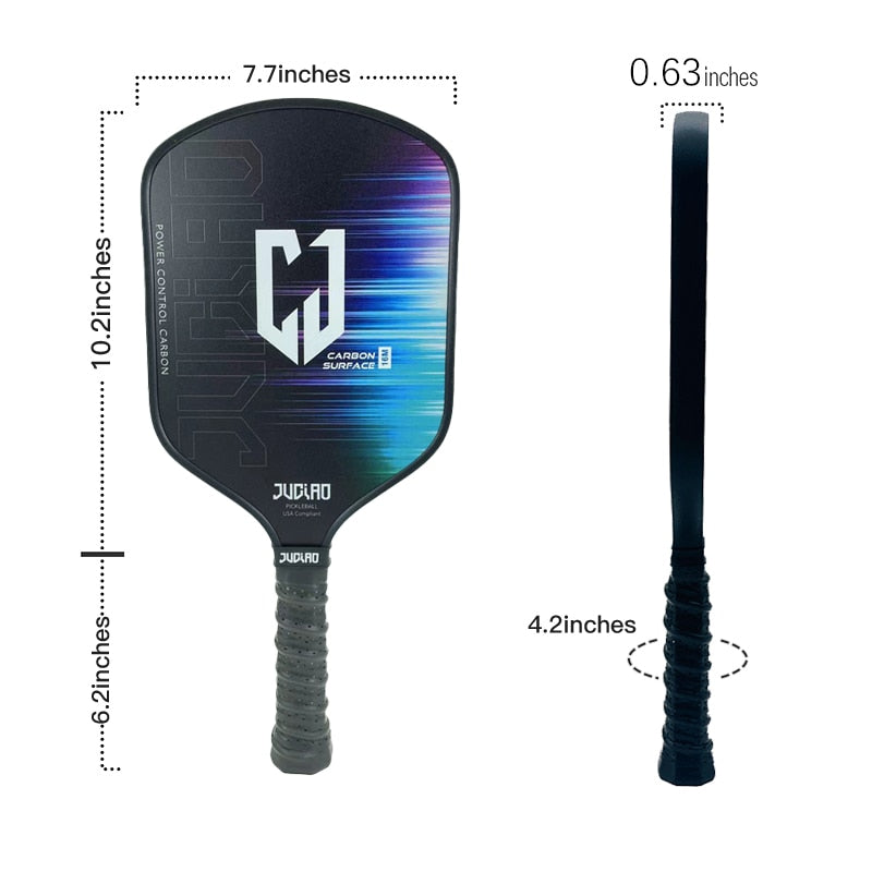 Juciao CJ | Single Carbon Fiber Pickleball Paddle (Blue)