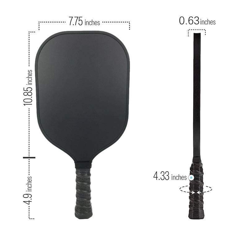 Juciao CJ | Single Carbon Fiber Pickleball Paddle (Jet-Black)