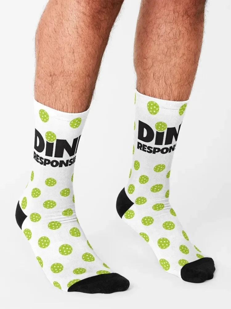 Dink Responsibly Pickleball Socks